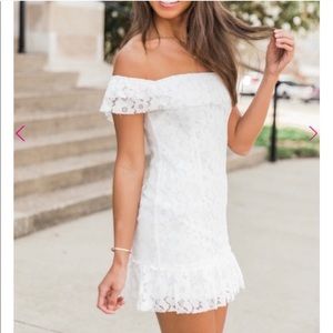 White off the shoulders dress